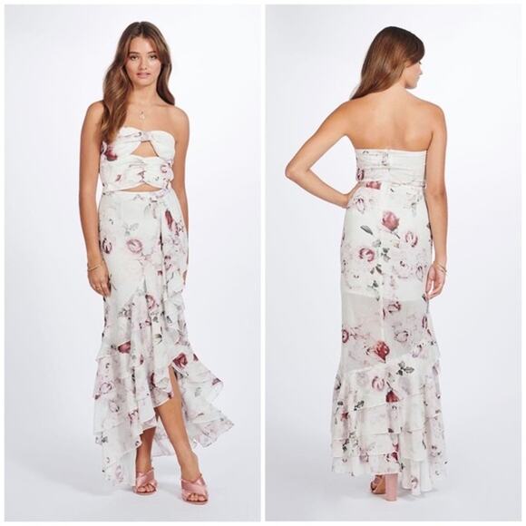 We Are Kindred Jemima Sweetheart Strapless Floral Dress - Picture 1 of 9